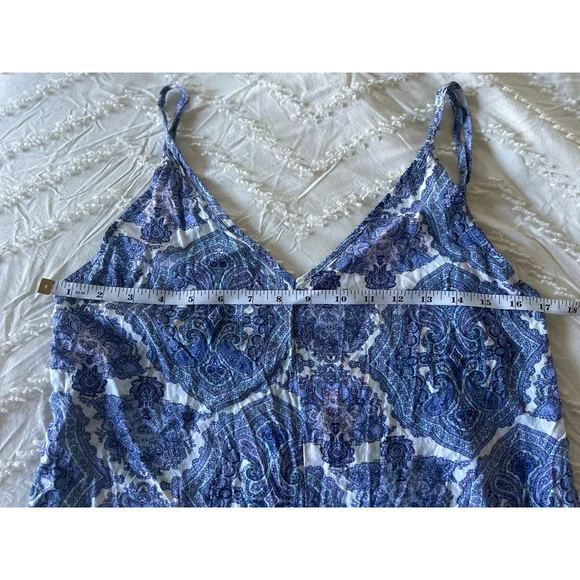 Women's Victoria's Secret Romper Size M Blue paisley - Picture 3 of 5